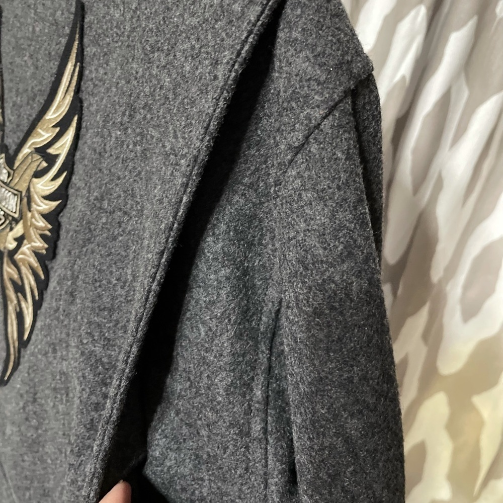 HARLEY DAVIDSON GREY  WOOL/RAYON BLEND COAT - Picture 12 of 12